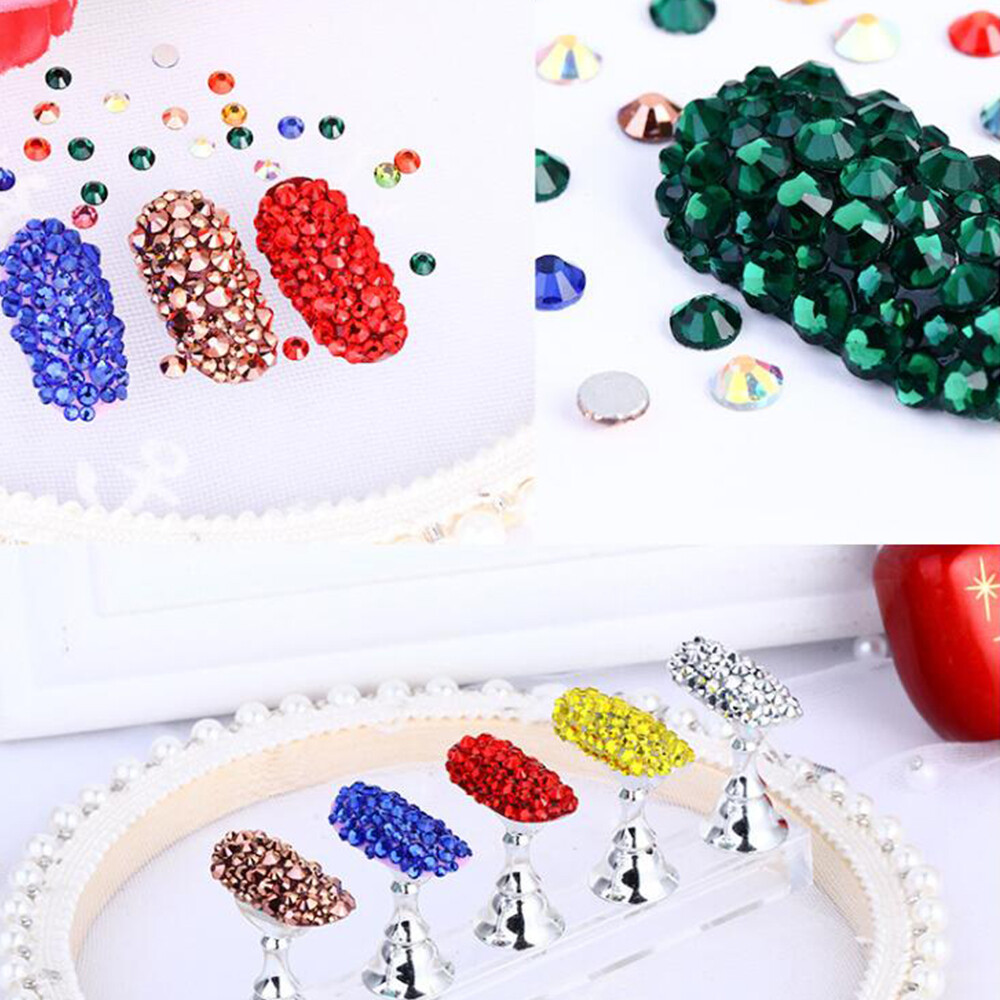 24 Colors SS4-SS12 Nail Art Rhinestones Glitter Crystal Gems Decoration
