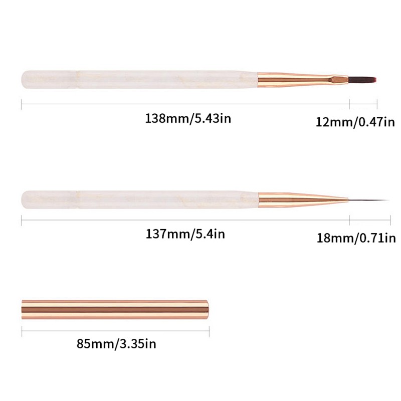 1/2PCS French Plaid Nail Art Brushes Set Line Grid Pattern Drawing Pen