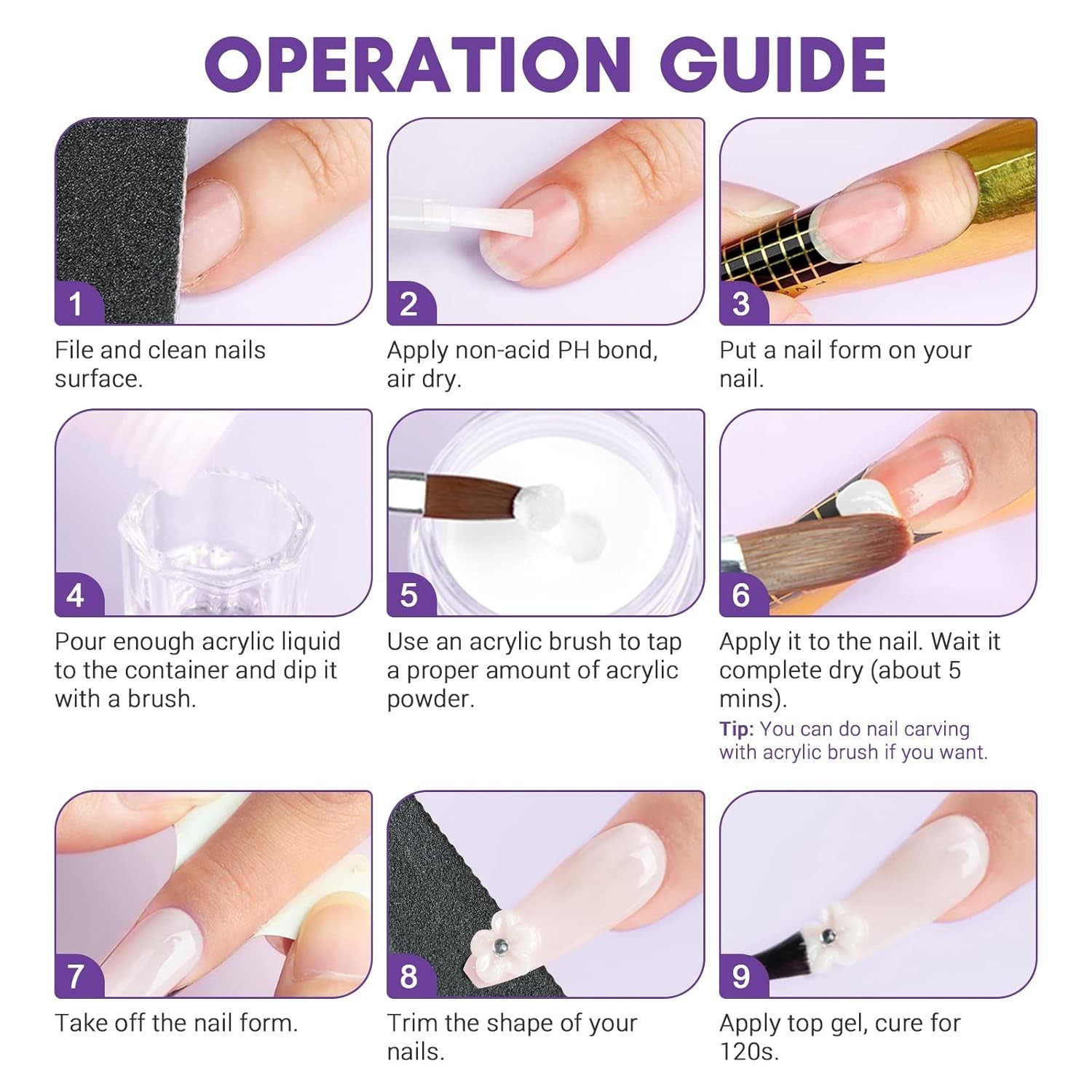 Acrylic Nail Kit with Drill: Professional Nails Kit Acrylic Set for Beginners…