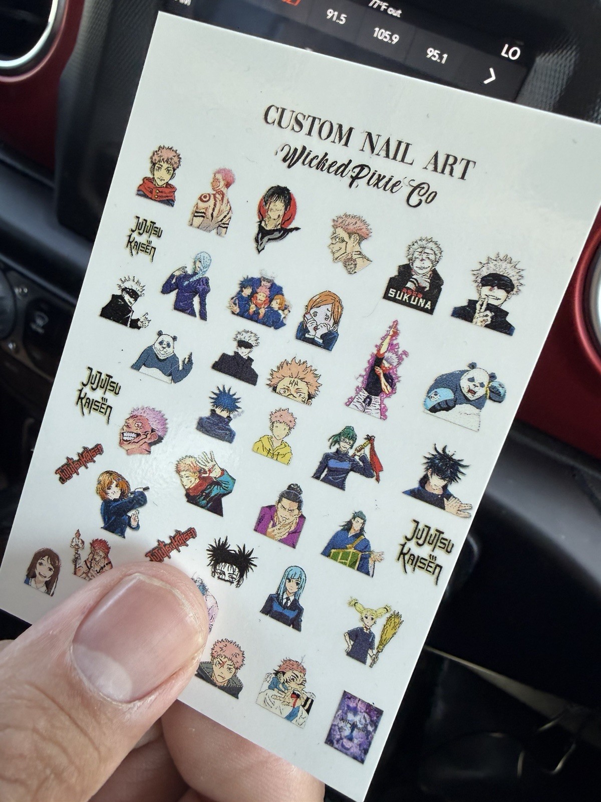 Jujutsu Kaisen Anime Nail Art Decor Cute Accessories for Nails