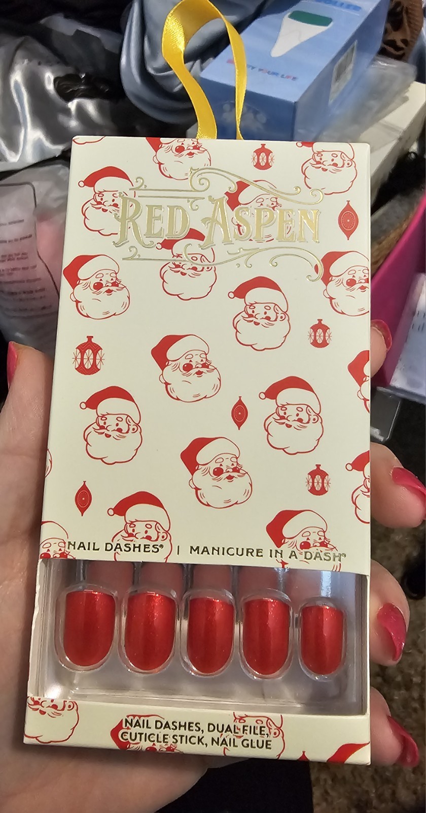 Red Aspen Nail Dashes Holiday Red-y Ryan