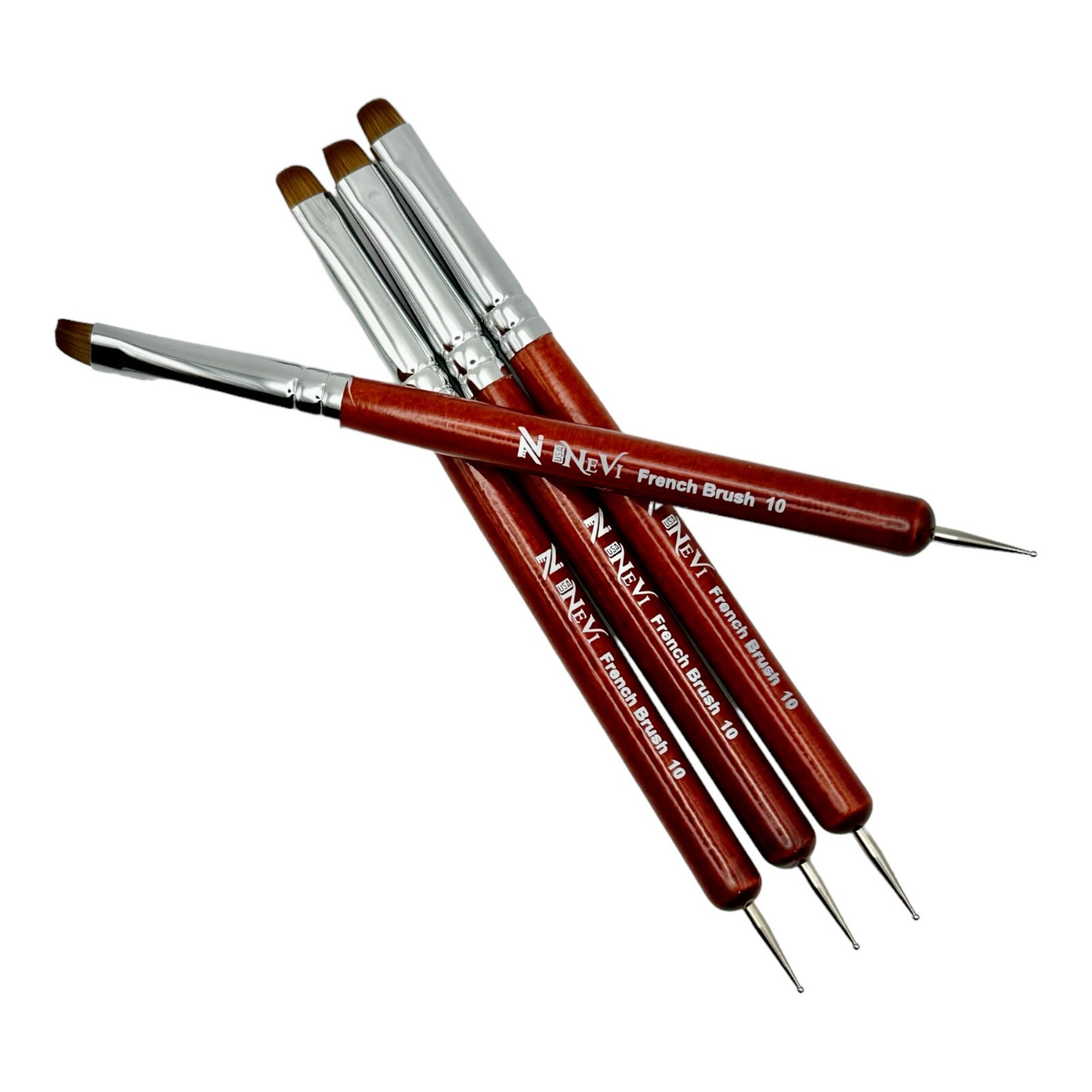 2pcs set Sable Brush NeVi USA 2 Way Acrylic Professional French Manicure #10