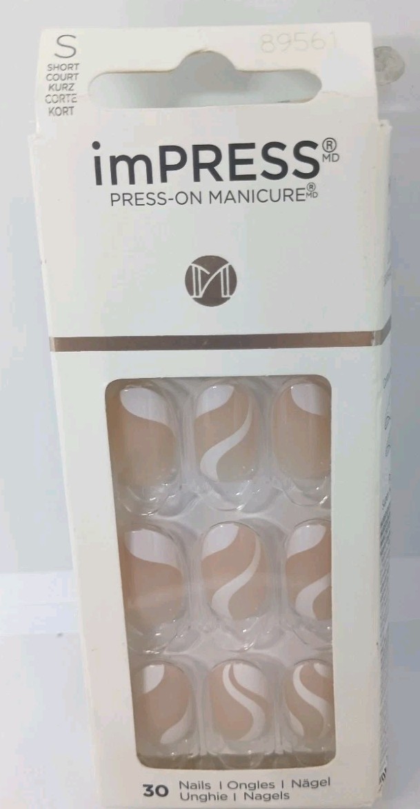 Kiss impress color gel nail SET No Glue Mani 30 Nails short length new
