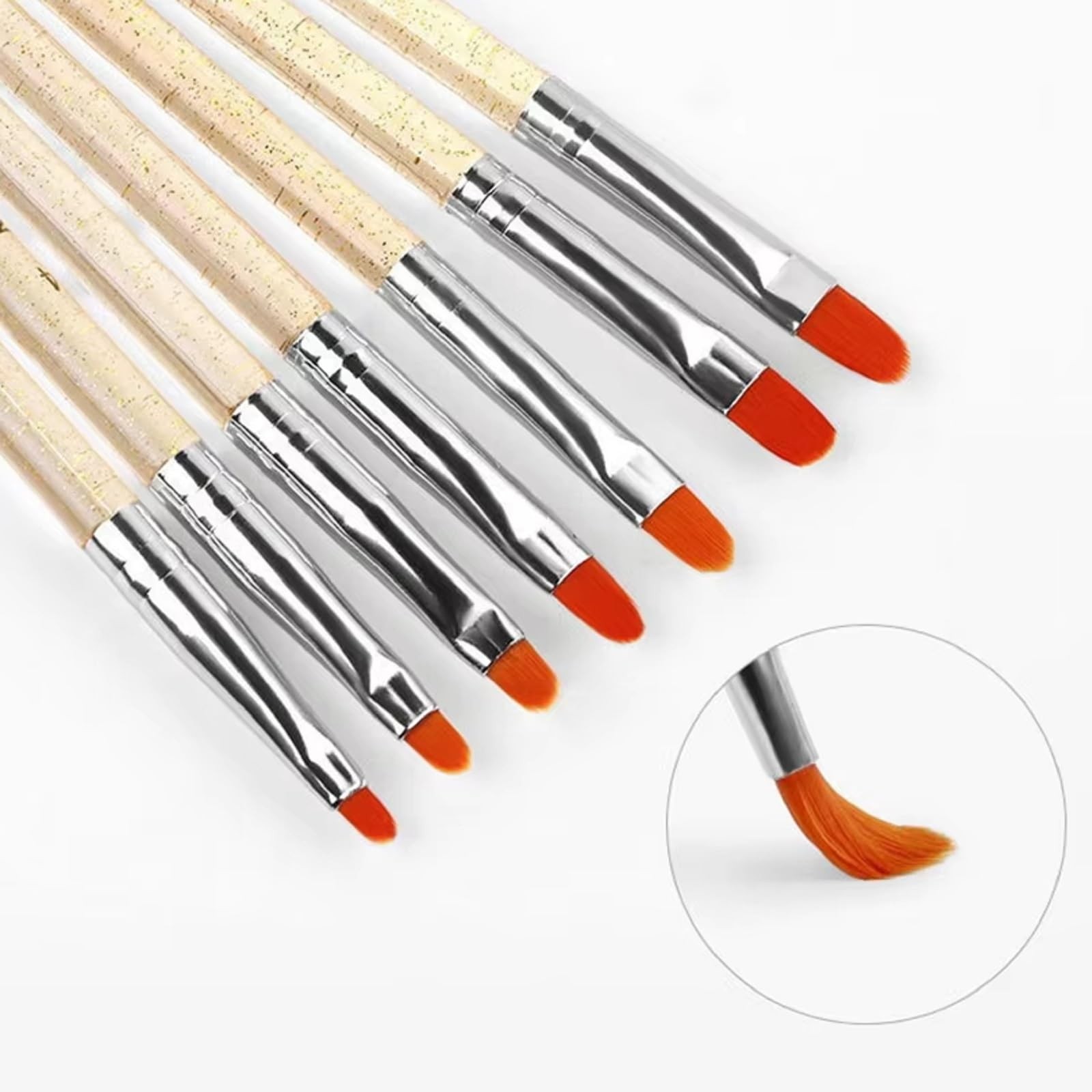 7PCS Nylon Hair UV Gel Nail Art Builder Brushes Drawing Pens For Nail Design …