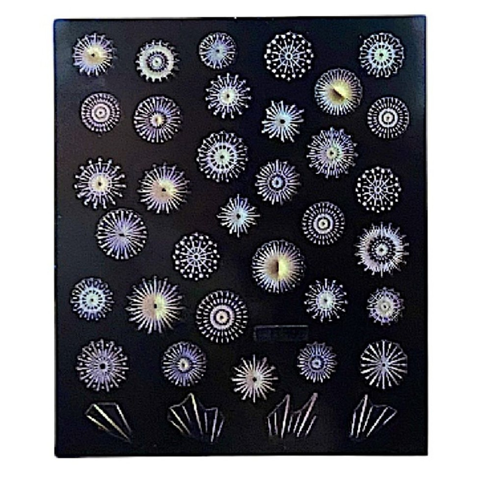 4 Sheets Starry Sky Nail Art Decals Luminous Planet Stickers Colorful Fireworks