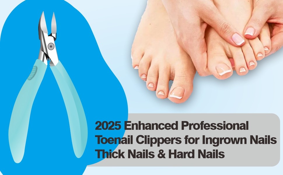 Toenail Clippers for Thick Nails – Ingrown Toenail Removal Kit – 12Pcs