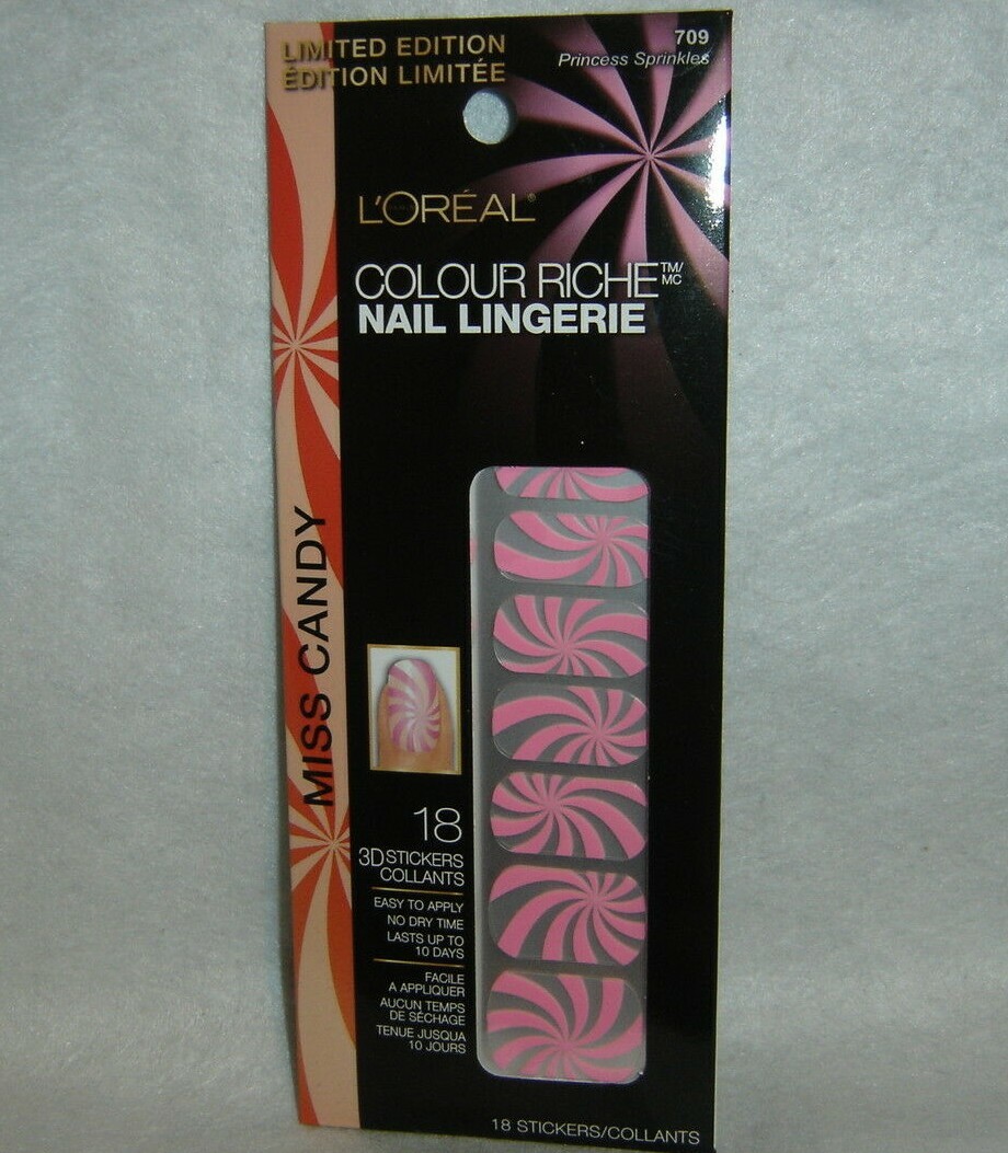 L’OREAL*COLOUR RICHE*3D Nail Lingerie #709 PRINCESS SPRINKLES~BRAND NEW~SEALED