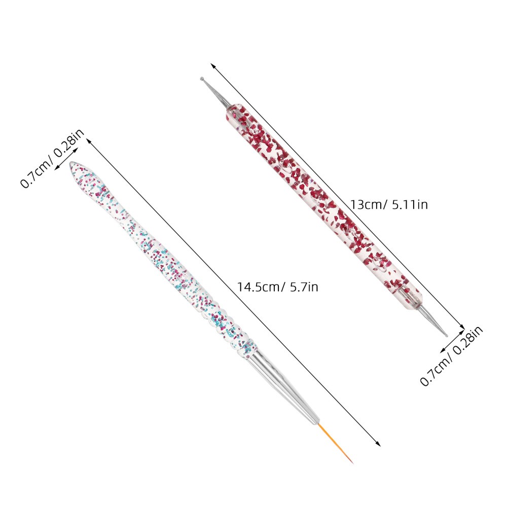 10 Pcs Nail Point Graffiti Dotting Pen Double End Double-ended Liner