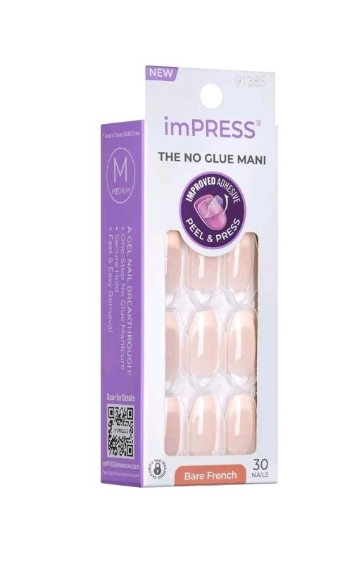 imPRESS Light Neutral Bare French Press On Nails Gel Manicure 30 Nails Lot of 2