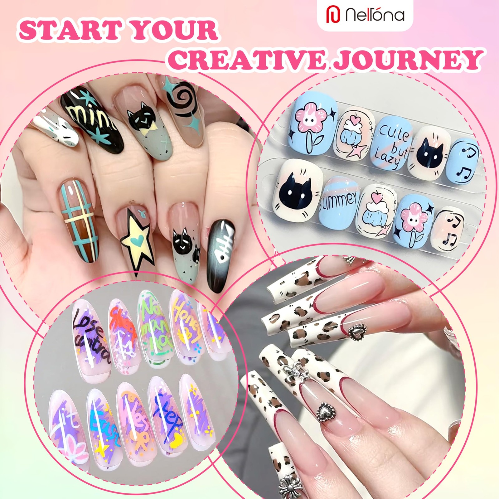 12 Colors Nail Art Pens Set – Acrylic Nail Polish Pens for DIY Nail Designs, …