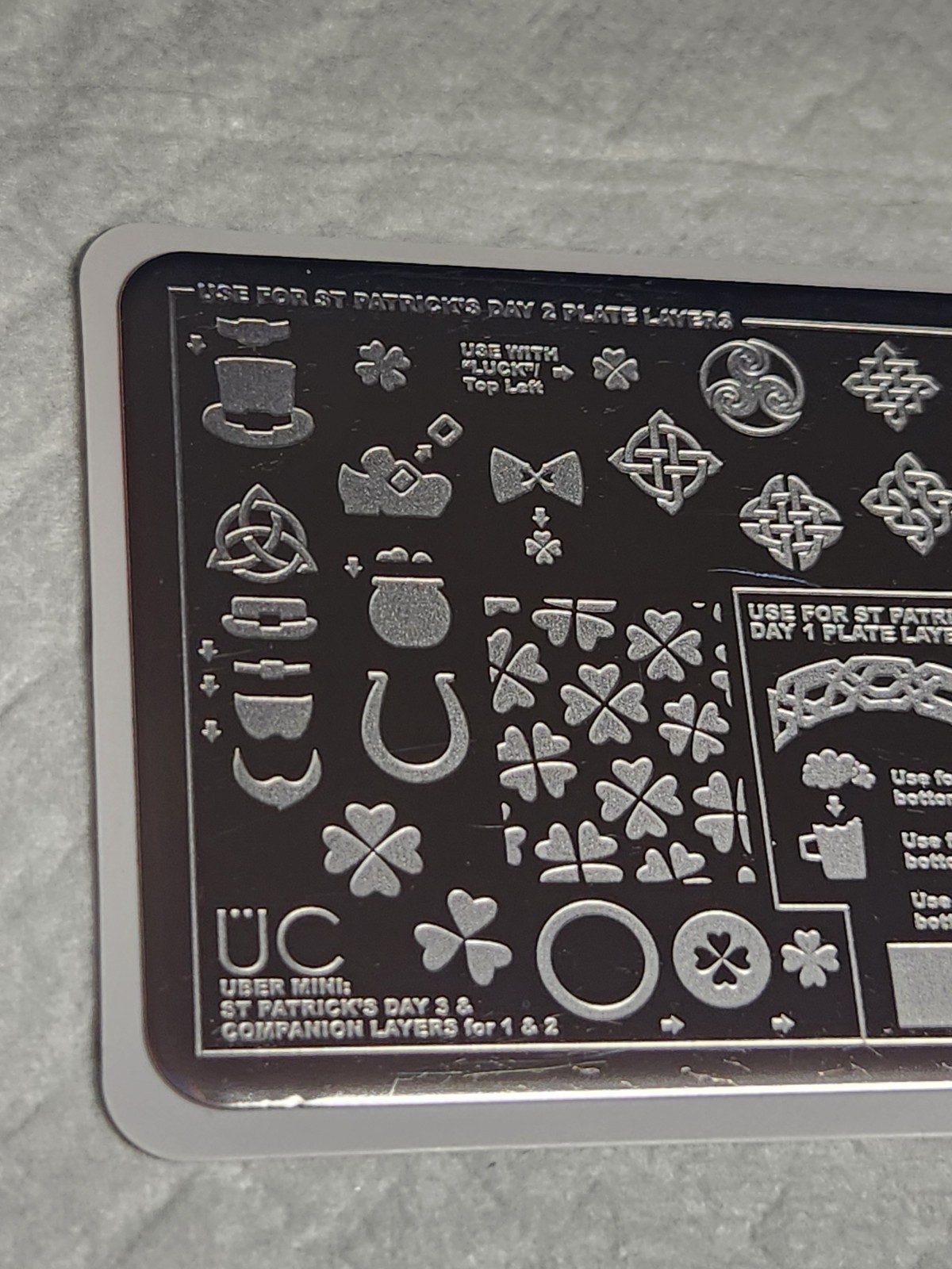 Uber Chic Nail Stamping Plate – St Patrick’s Day 3