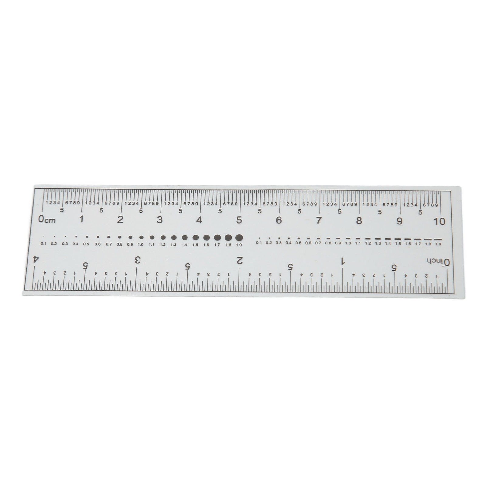 PVC 10PCS Fake Nails Measuring Ruler Transparent Art