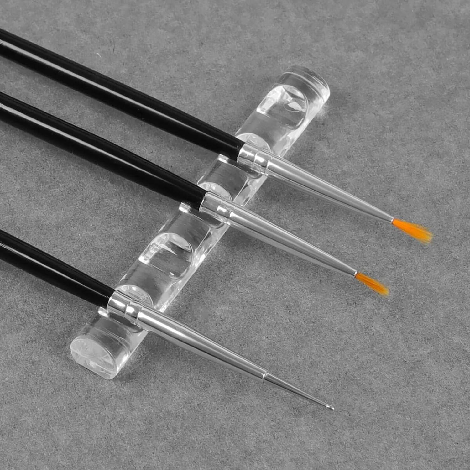 4 Pack Crystal Bar Pen & Brush Holder Stand for Nail Art Painting Manicure Tools