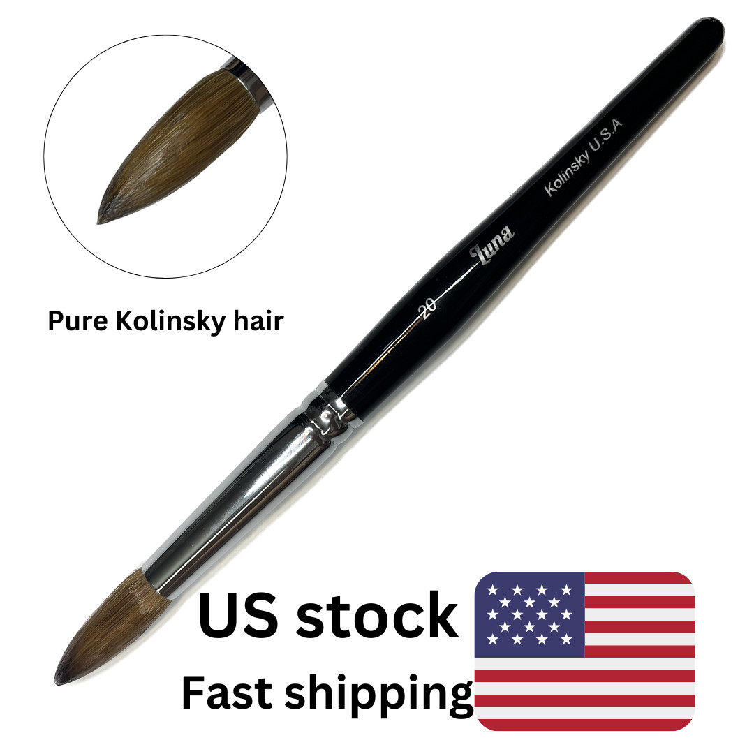 Luna Pure Kolinsky Acrylic Nail Brush For Manicure Powder – SHIP FROM US