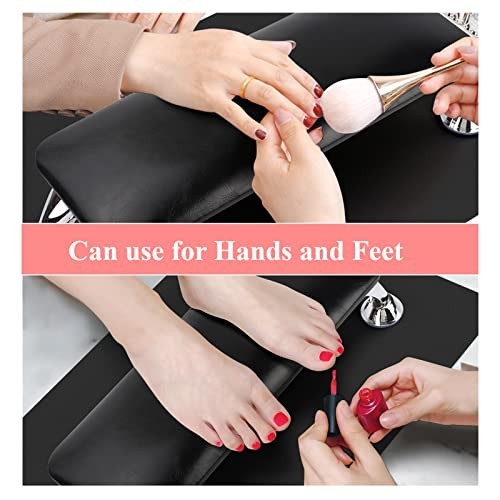 Acrylic Nail Arm Rest Cushion with Table Mat – Soft Microfiber Hand Pillow for N
