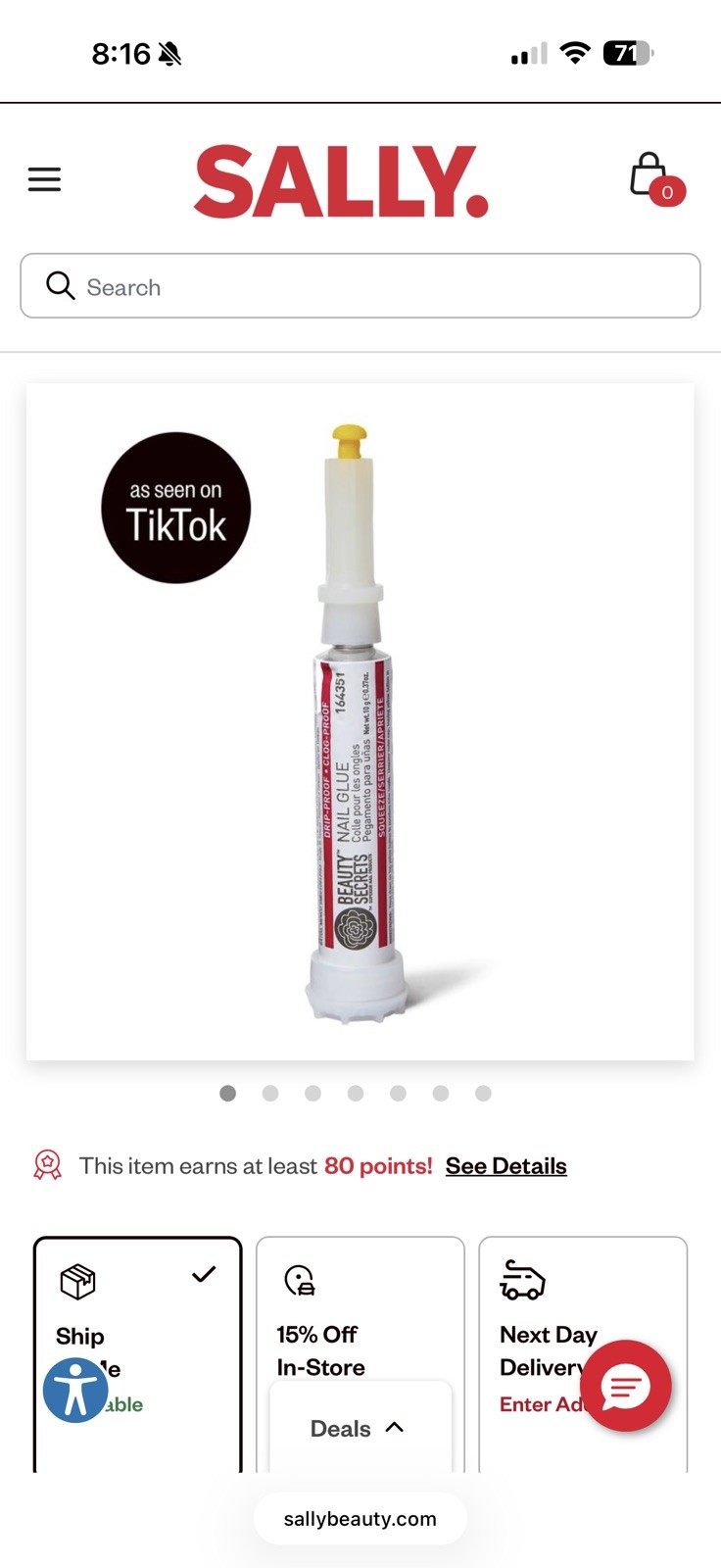 Beauty Secrets Drip and Clog 0.3 Oz Proof Nail Glue 1 NEW