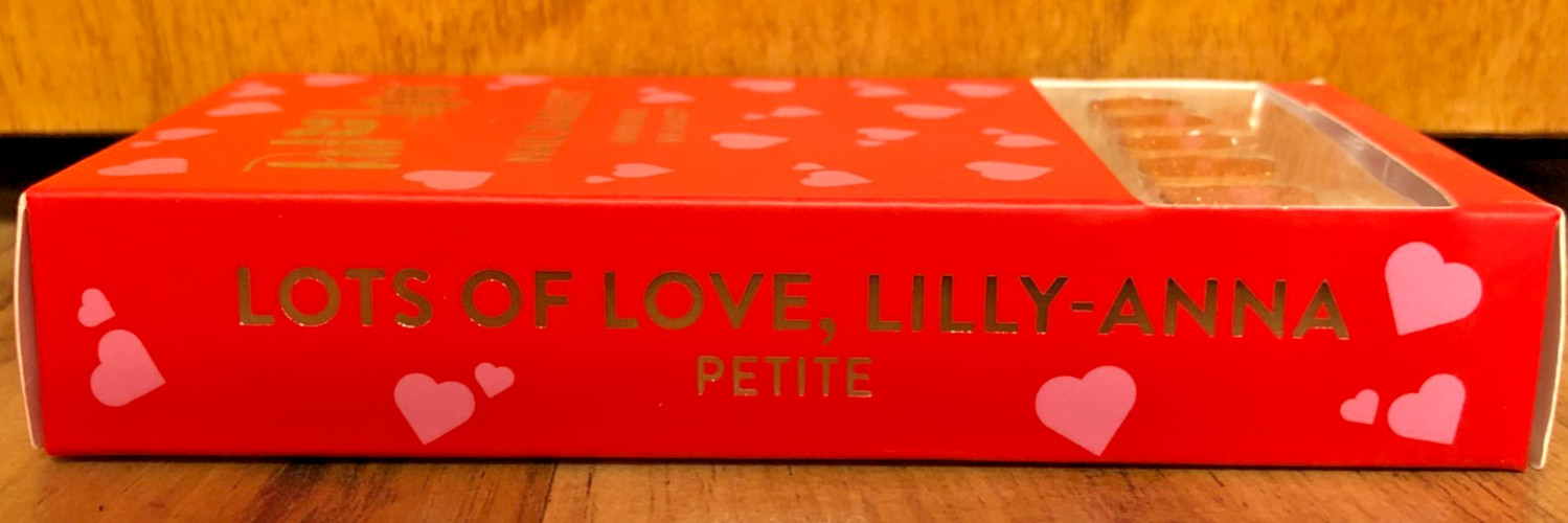 Red Aspen Nail Dashes ( Petite ) ” Lots Of Love, Lilly-Anna ” Red/Sparkle/Hearts