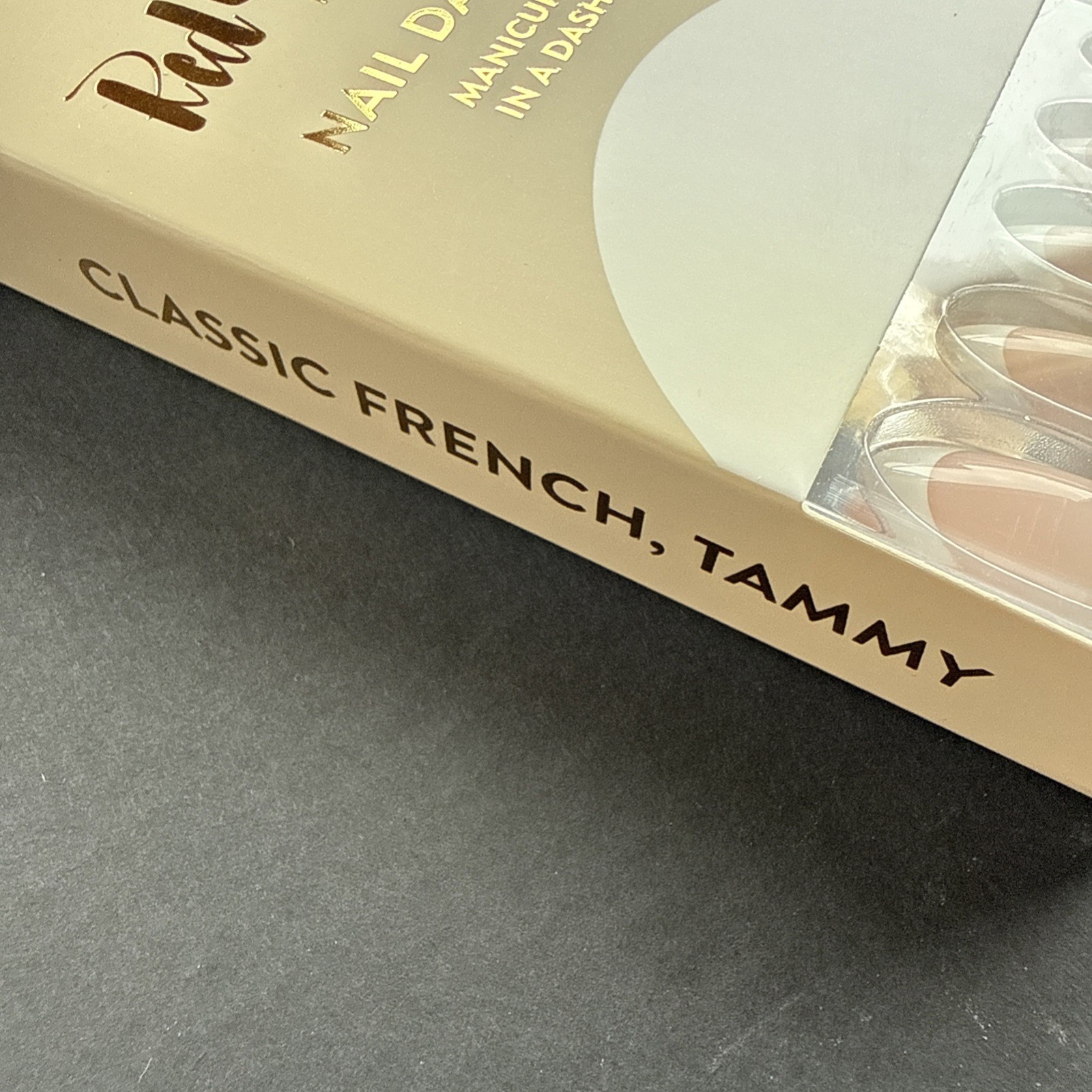 RED ASPEN Press On Nails Classic French Tammy ~Medium~Almond ~French Manicure