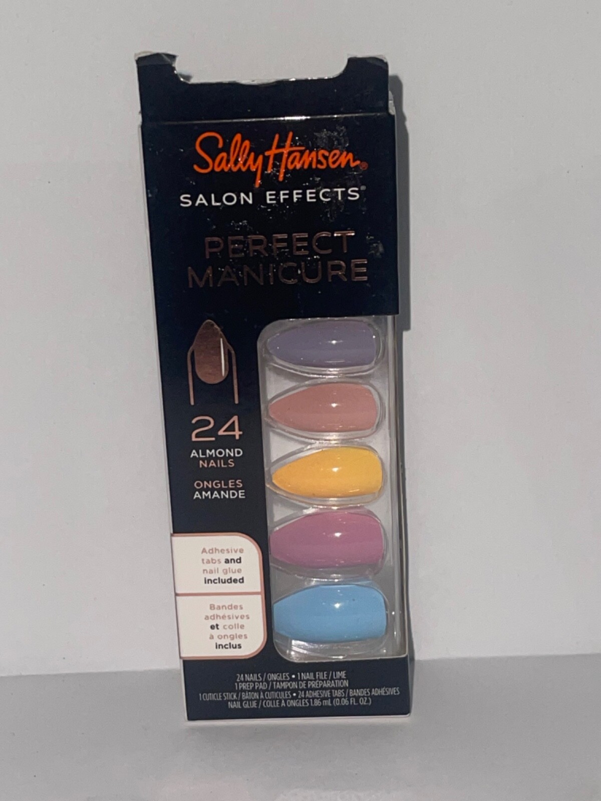 Perfect Manicure Press on Nails Sally Hansen Salon Effects Almond Oval Square