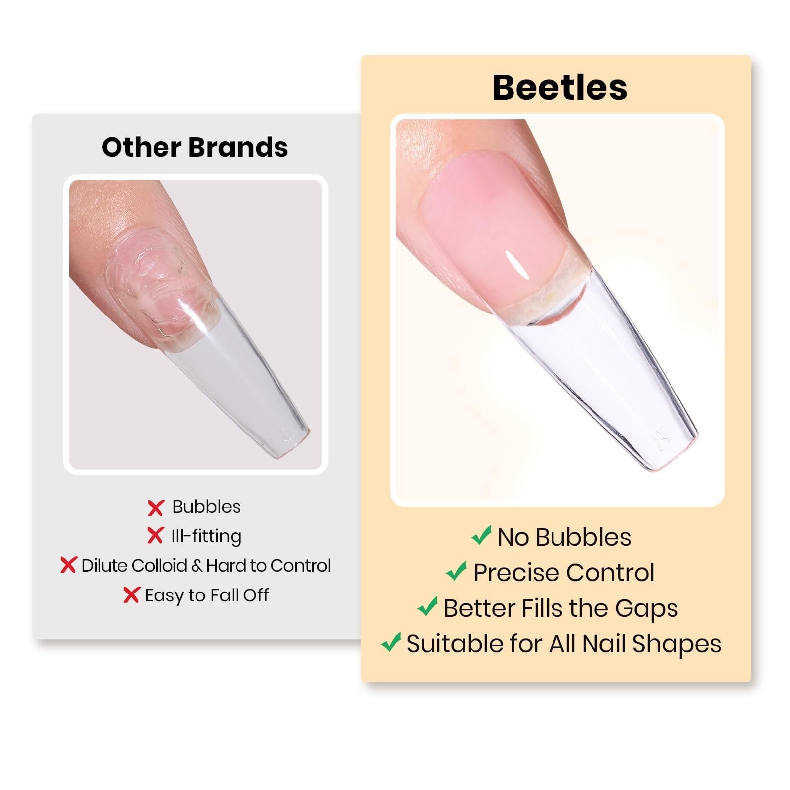 Beetles Solid Nail Glue Gel for 0.53 Oz (Pack of 1), 2-3-15g