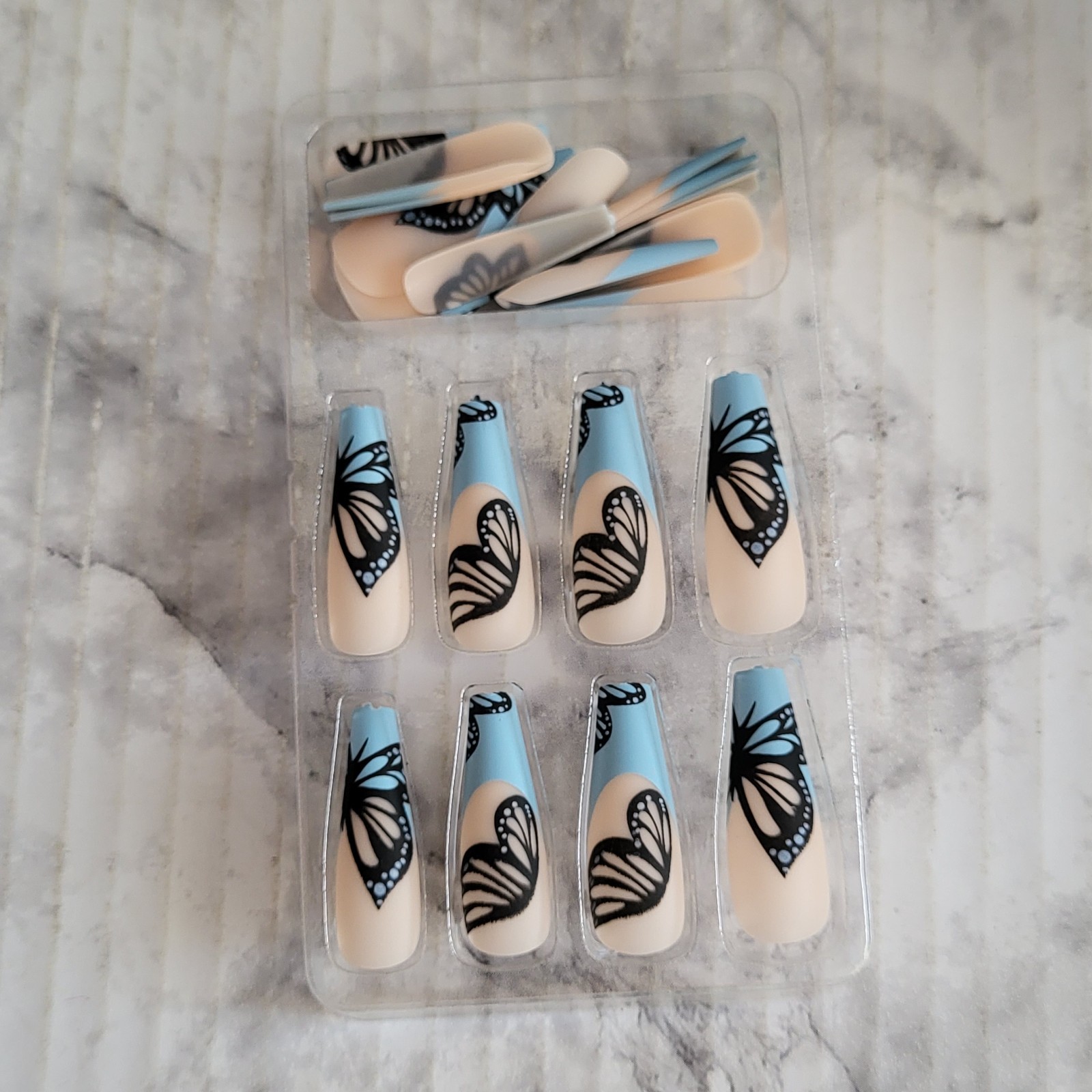 (Lot Of 2) False Long Nails Beautiful Nail Do it Yourself Packs of 24 Each Box
