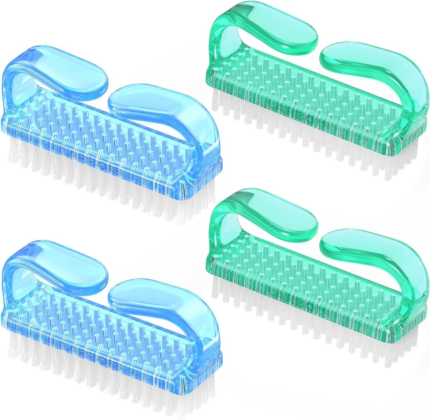 Gentle Clean Fingernail Brush Kit – Ideal for Home & Travel, 4 Brushes Included