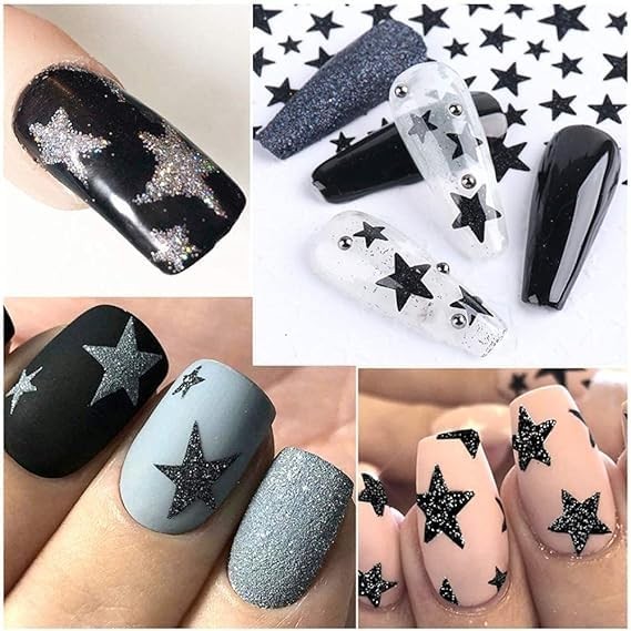 3D Nail Sticker Glitter Shiny Star Nail Slider Manicure DIY Nail Art Decoratio❄