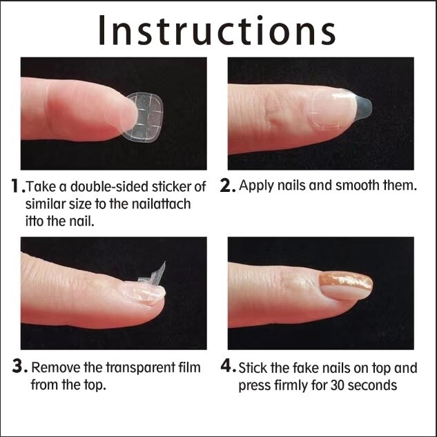 Size S – 10pcs Elegant Beige Red Pearl Gold Glitter French Tip Press On Nails