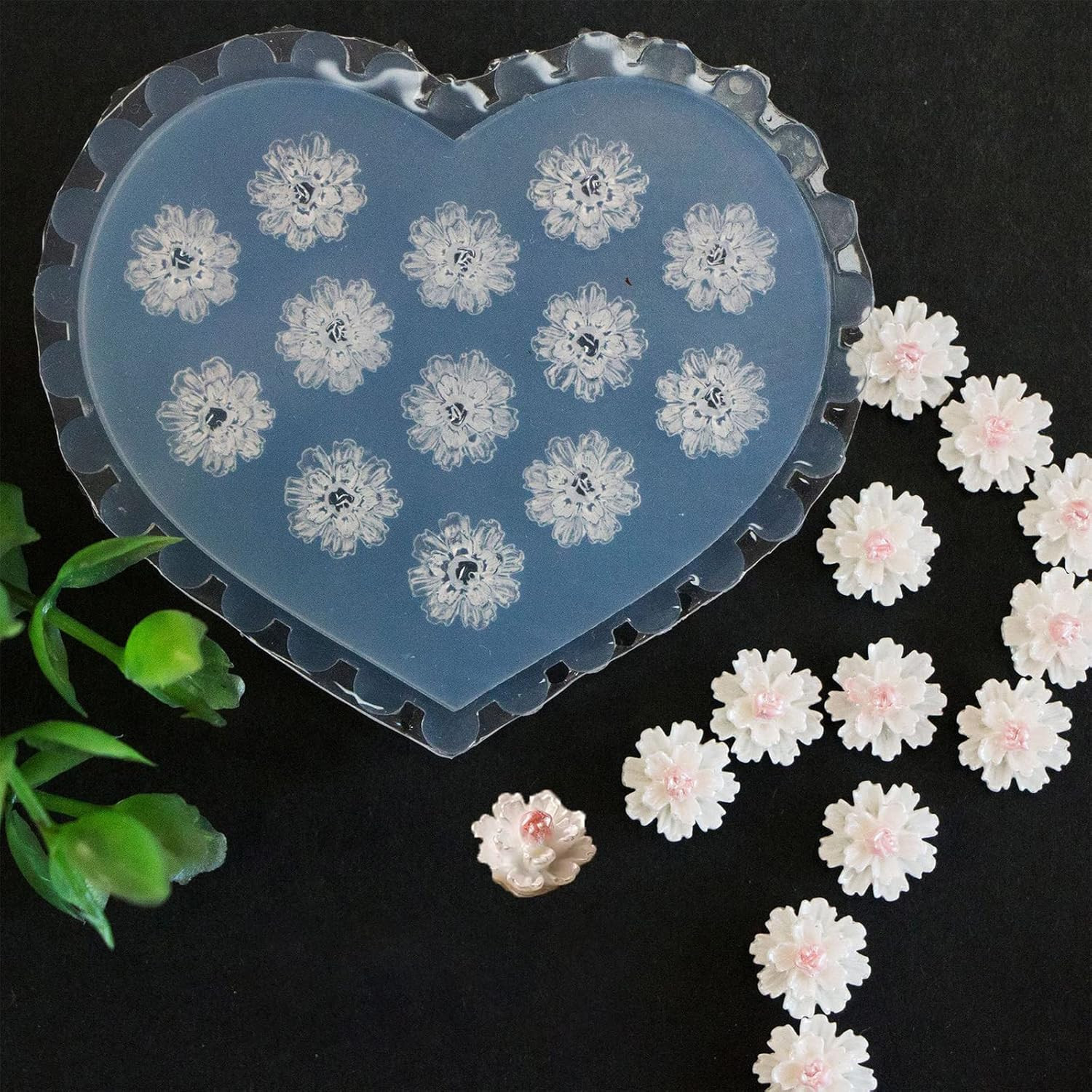 5-Piece 3D Silicone Flower Mold for Nail Art Decorations