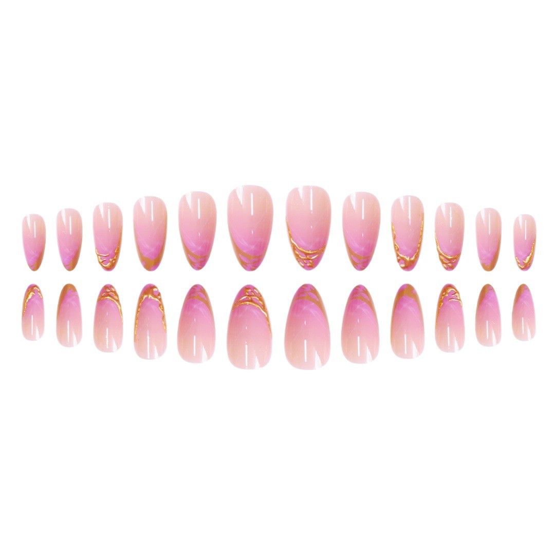 Elegant French Gradient Gold Nail Patches Wholesale from Factory