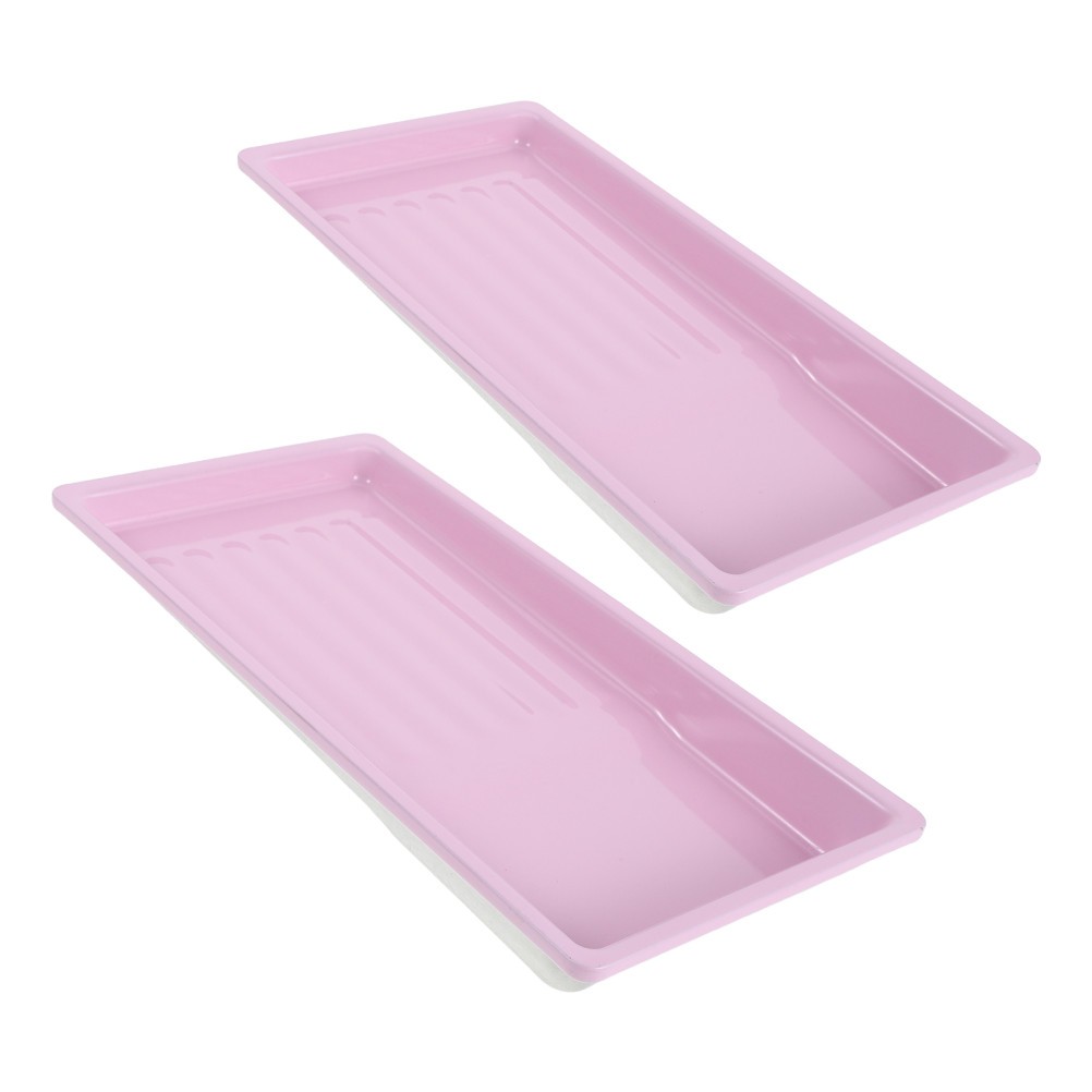 2 Pcs Nail Manicure Tray Jewellery Plate Display for Trinkets