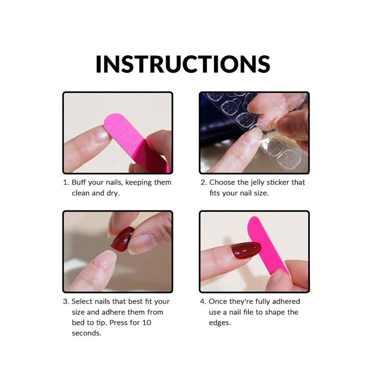 24pcs French Tip Press on Nails Short Almond 0.13 Fl Oz (Pack of 24), Pink
