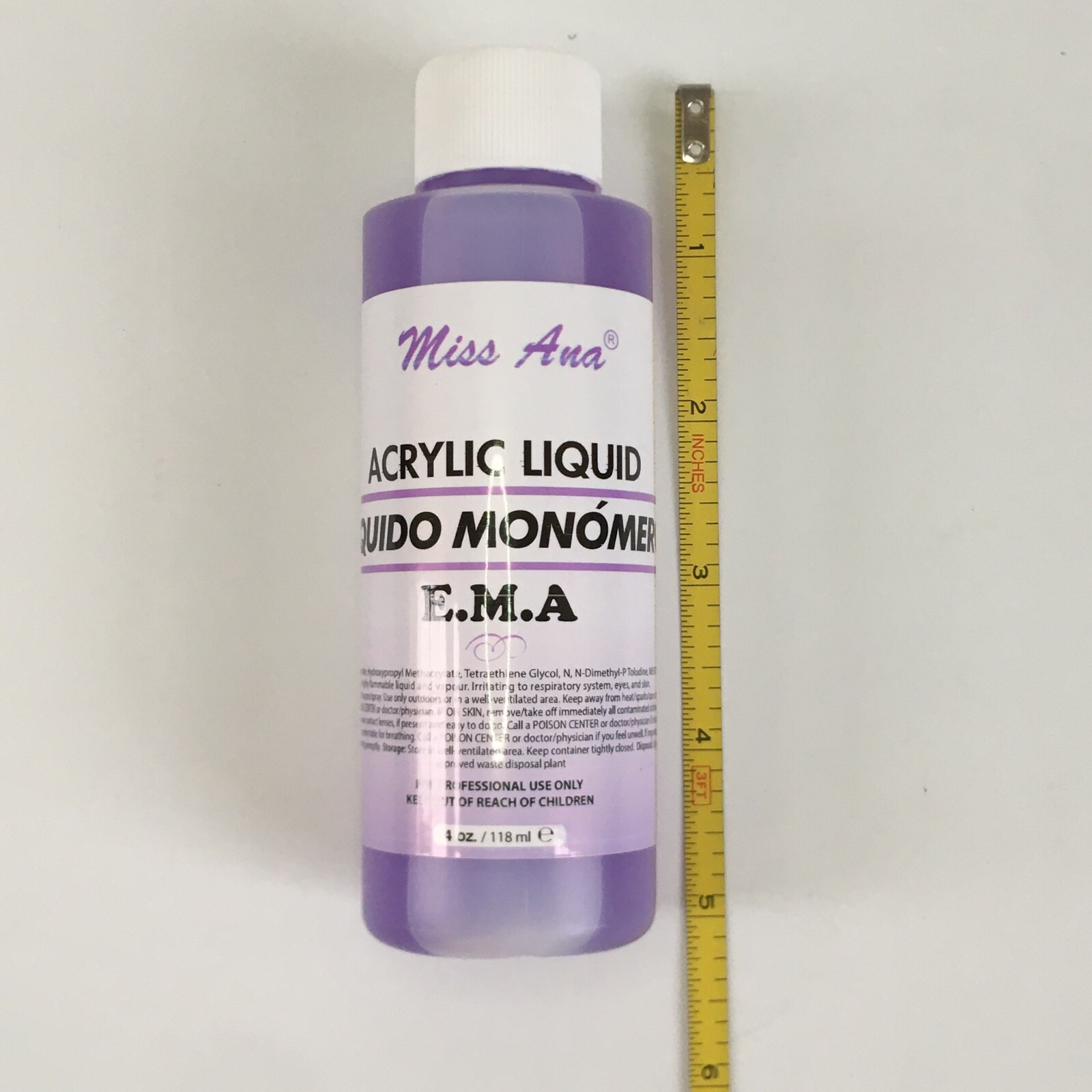 MISS ANA ACRYLIC LIQUID MONOMER PROFESSIONAL ACRYLIC NAIL SYSTEM 4 OZ | US SELL
