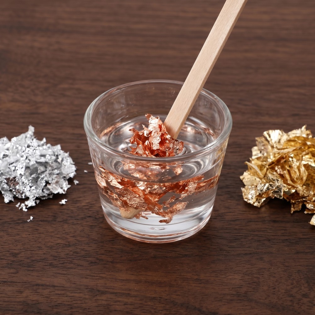 3Pcs Durable Gold Metal Leaf Foil Flakes for Nails and DIY Crafts