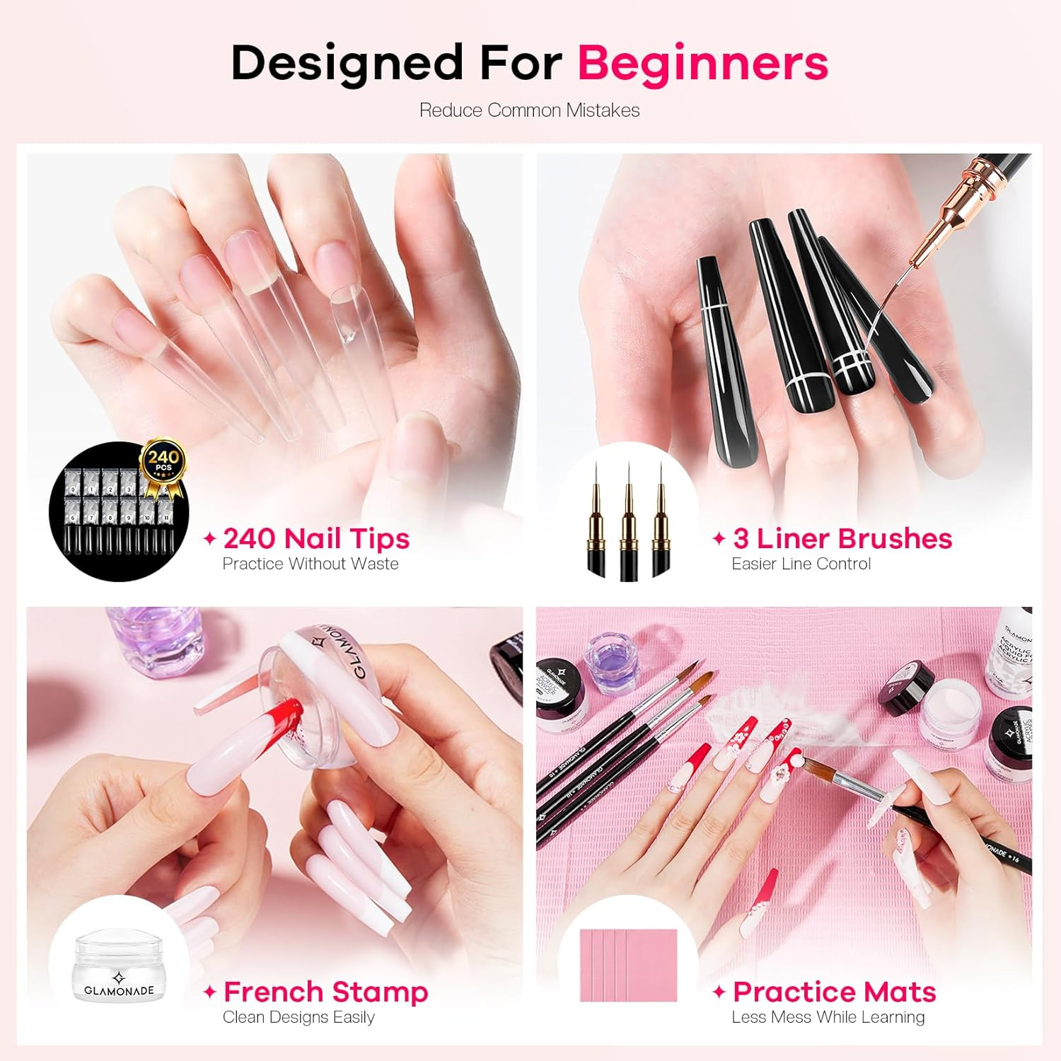 Acrylic Nail Kit for Beginners: Prep to Finish Home Practice DIY