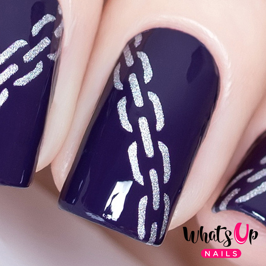 Chain Stencils for Nails, Halloween Nail Stickers, Nail Art, Nail Vinyls