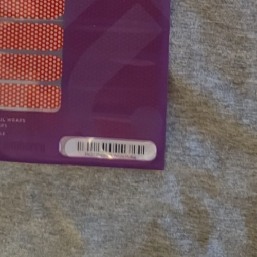 JAMBERRY Nail Wraps. FULL Sheet. “Poppy & White Polka”. #PK27. RETIRED~