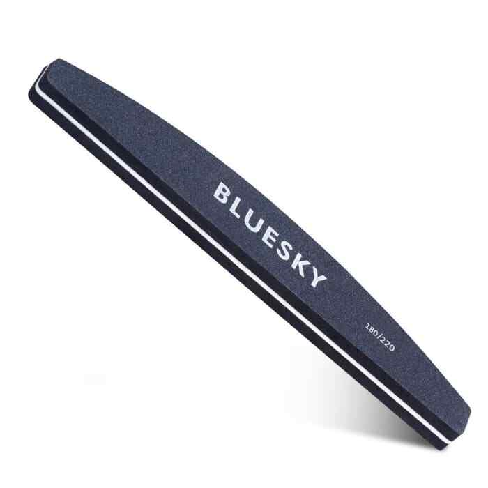 Bluesky Nail Buffer – Curved 180/220 Professional Grit Gel Nail File Natural