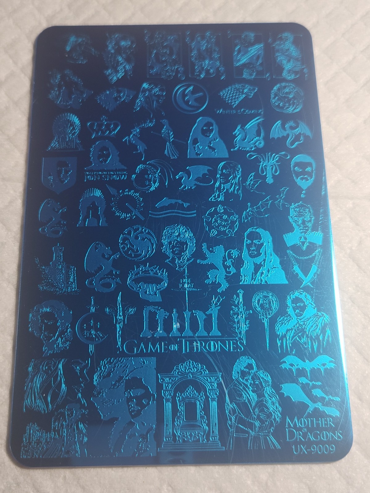 Nail Stamping Plate – Game of Thrones UX-9009 – New