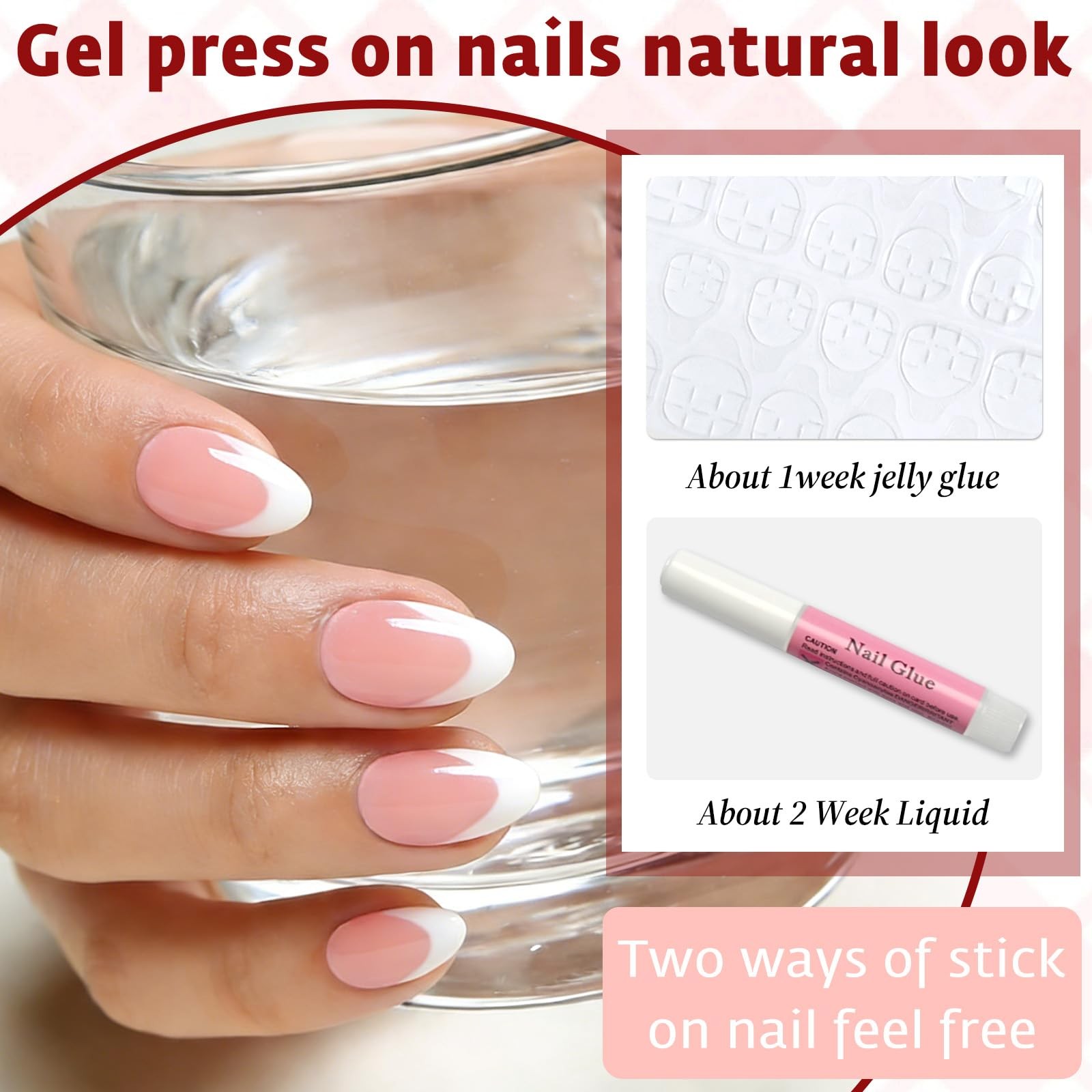 Bellelfin 240Pcs White French Tip Press on Nails – 12 Sizes Short Almond Nail…