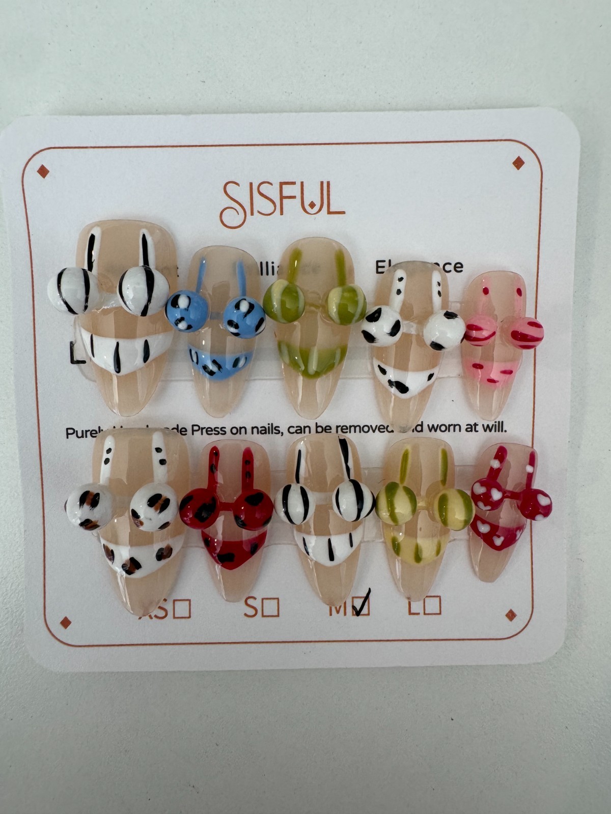 Sisful Bikini Bliss Pattern Press-On Nails