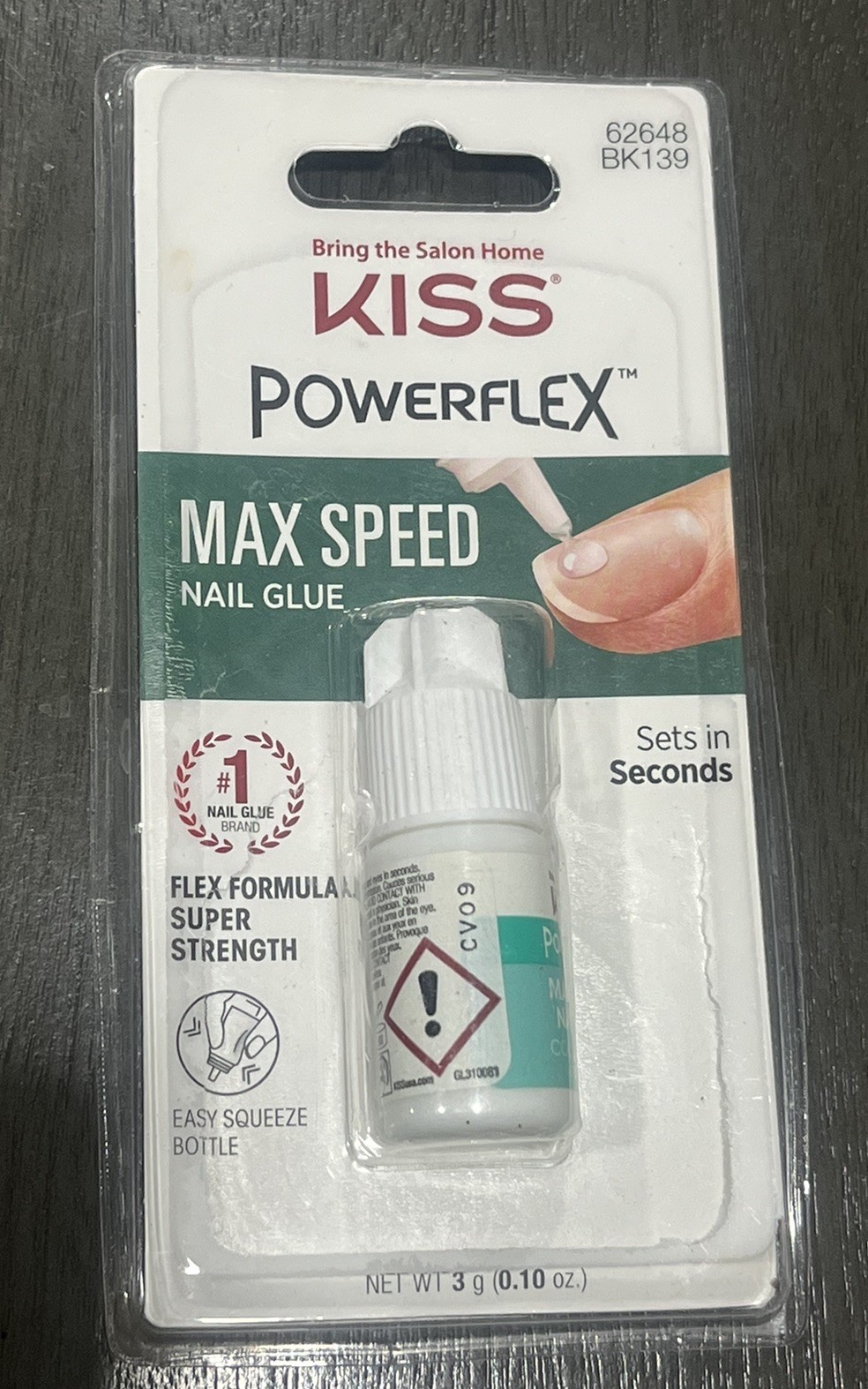 KISS – POWERFLEX NAIL GLUE – MAX SPEED SUPER STRENGTH – 0.10 oz *NEW*
