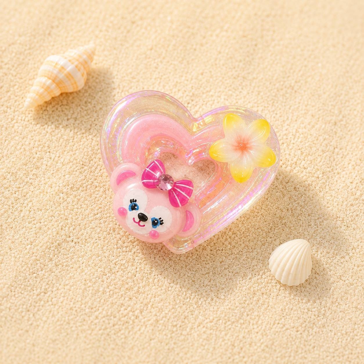 Japanese Handmade Kawaii Heart 3D Resin Nail Charms for Nail Art