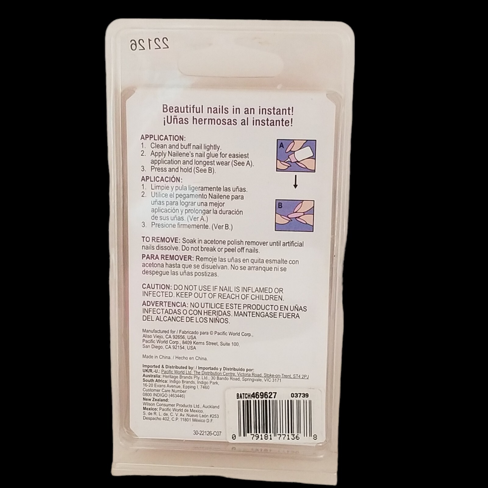 Nailene DAILY WEAR NATURALS Active Length Salon Quality 24 Nails 22126 NO GLUE
