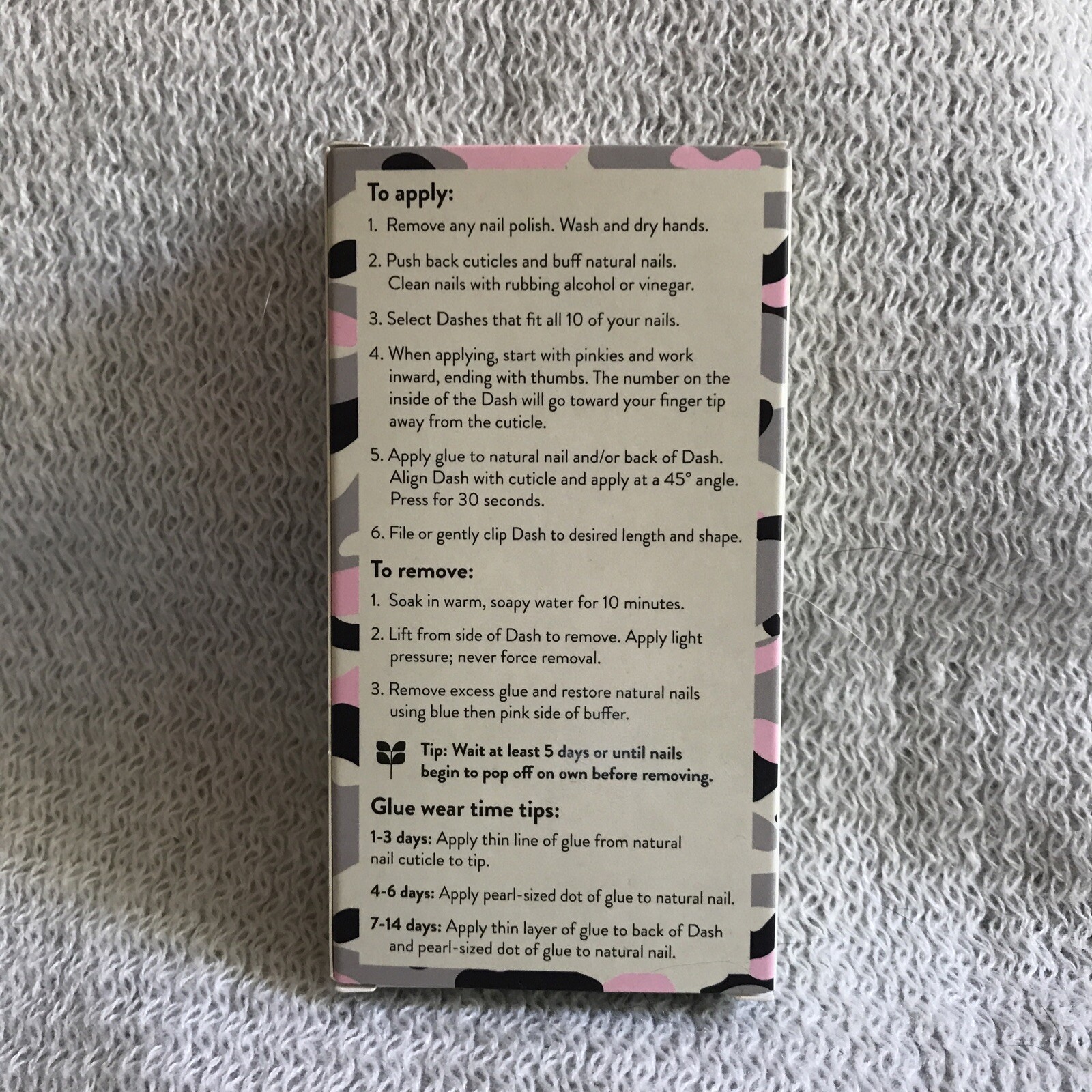 Pink, Green, Black & White Army Print, Medium, Squoval, Shiny, Press On Nails