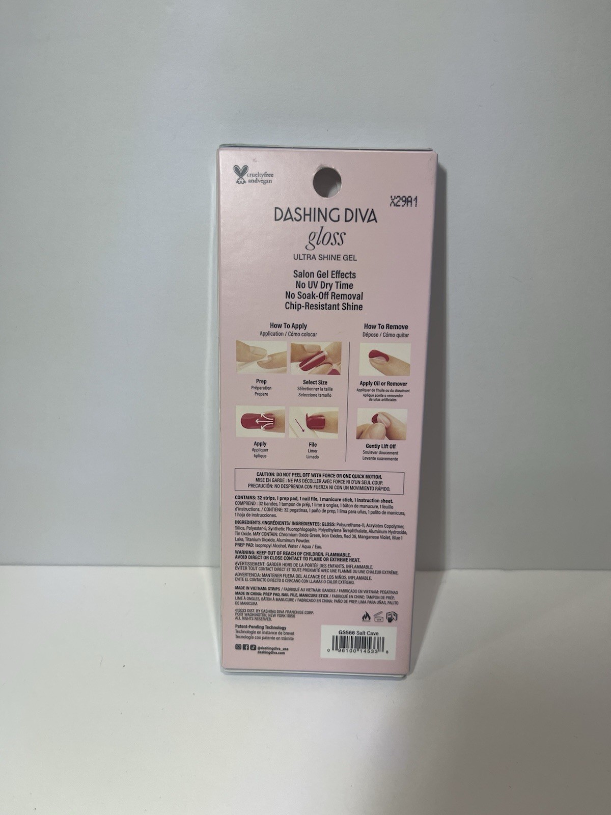 Dashing Diva GLOSS Ultra Shine Gel Nail Strips, Salt Cave, 32 Count | GS566