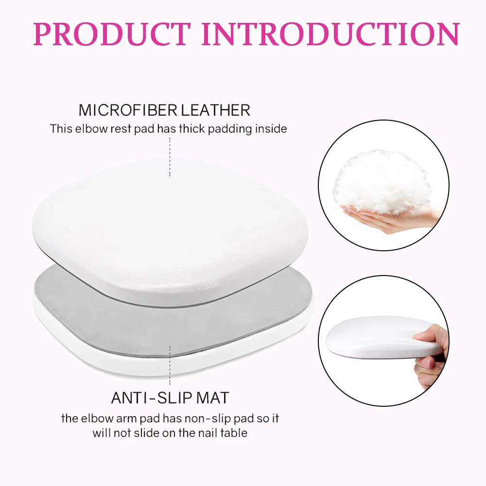 Nail Arm Elbow Rest Pillow Non Slip Square Manicure Cushion Hand Support