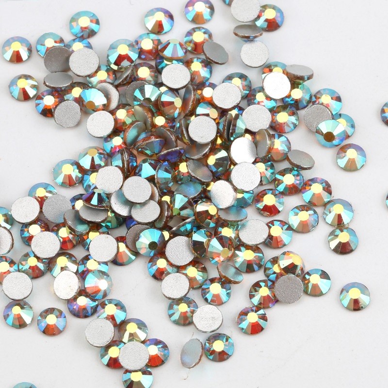 1440pcs Glitter Sunrise AB Nail Art Rhinestones Crystal Gems 3D Nails Decoration