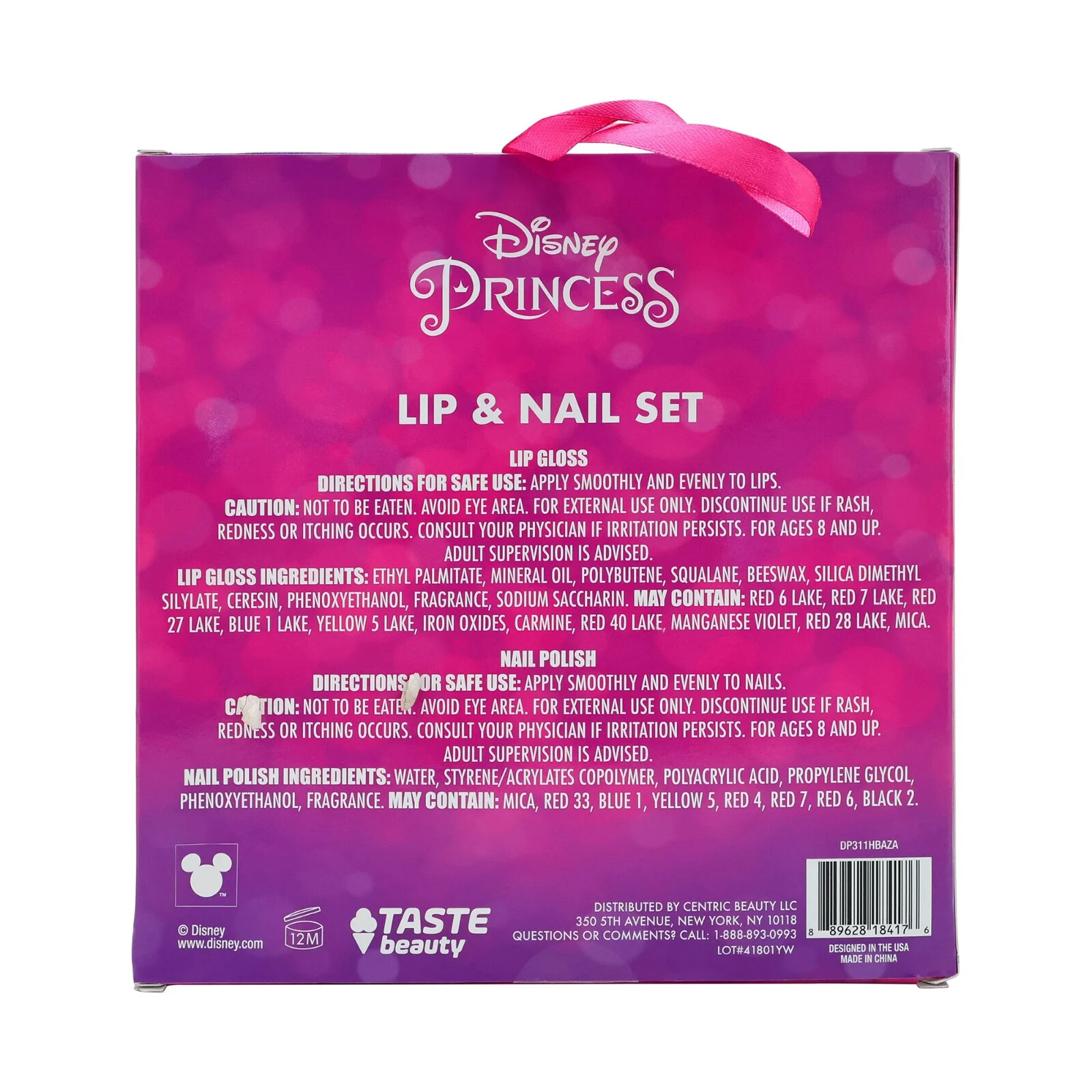 Disney Princess Lip Gloss and Nail Polish 10 Piece Set Brand New