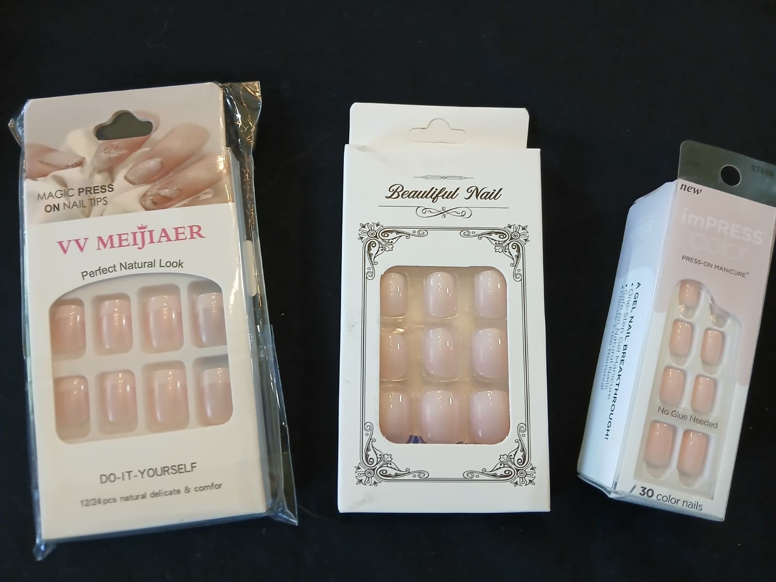 Kiss imPress VV Meijiaer Ladies Press On Manicure False Nails Natural Look Sets